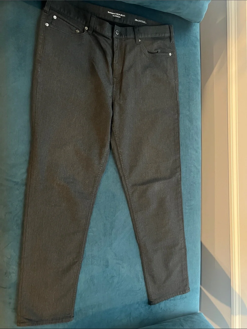 Banana Republic Men's Slim Straight Jeans - Charcoal Black